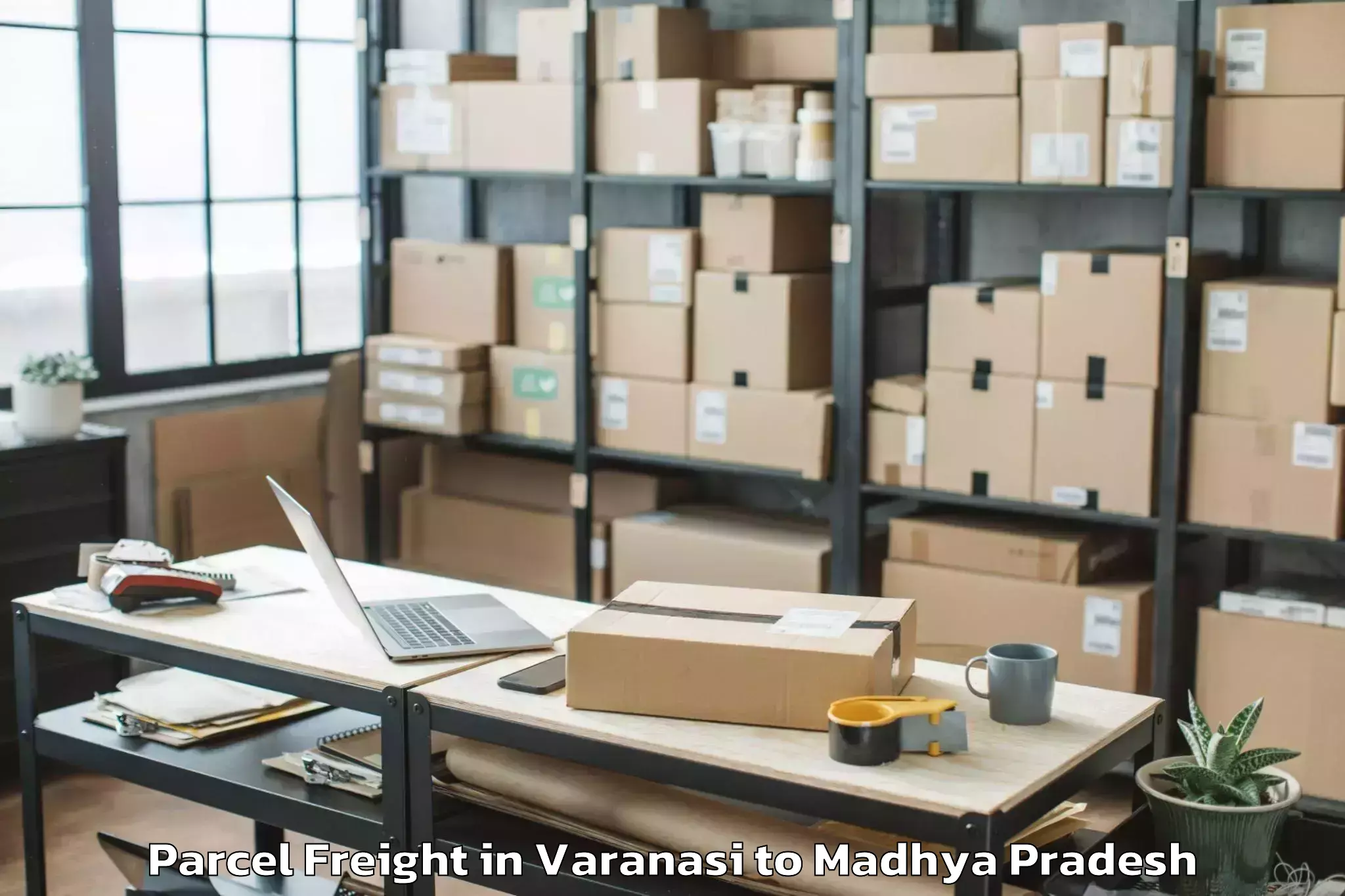 Book Varanasi to Bhopal Parcel Freight